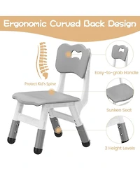 gaomon Kids Table and 4 Chairs Set, Height Adjustable Toddler Activity Table with Graffiti Desktop for Home or Classroom