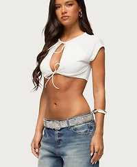 Edikted Women's Daniella Tie Crop Top
