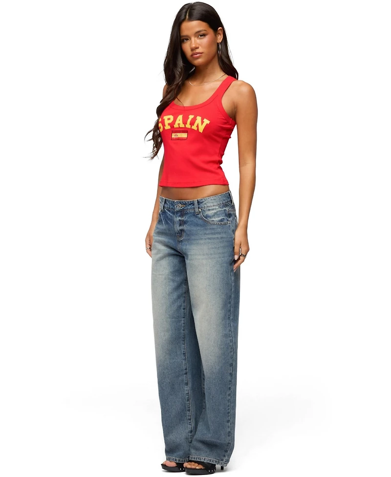 Edikted Women's Heidie Low Rise Baggy Jeans