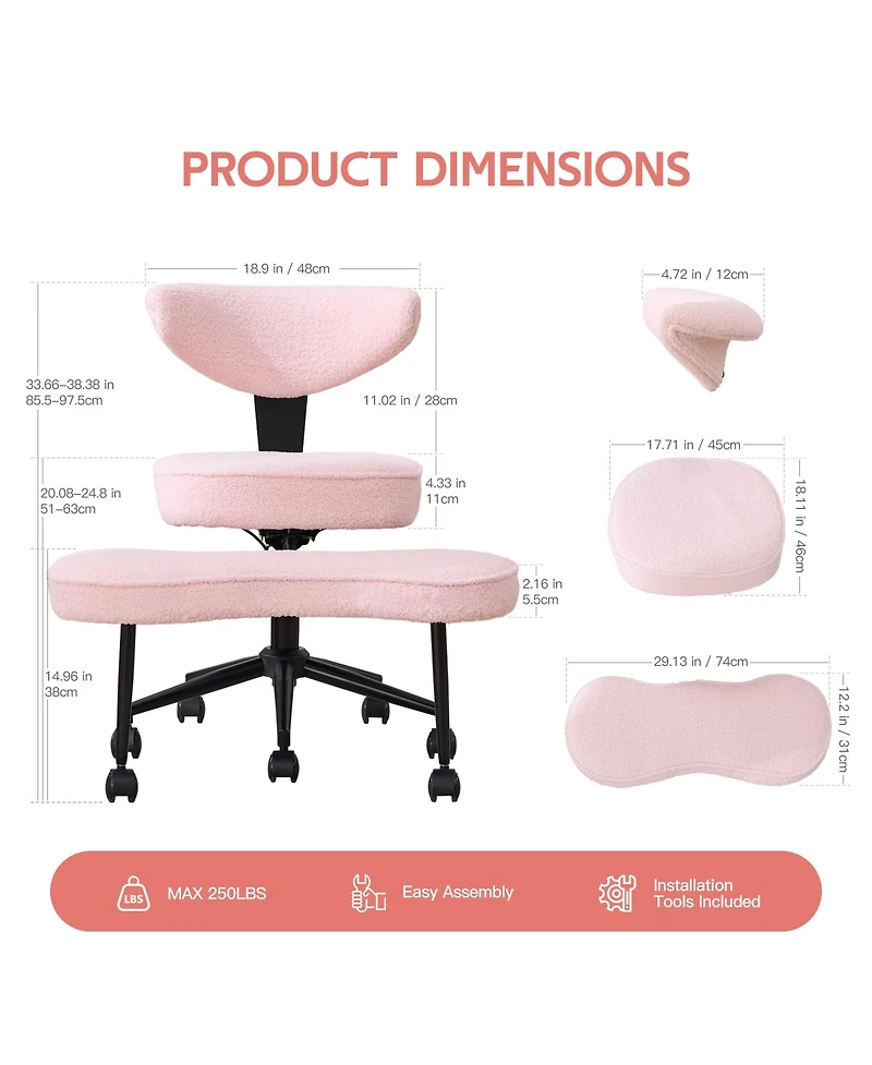 gaomon 360degree(s) Swivel Ergonomic Cross-Legged Lounge Chair, Adjustable Height