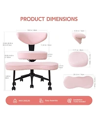 gaomon 360degree(s) Swivel Ergonomic Cross-Legged Lounge Chair, Adjustable Height