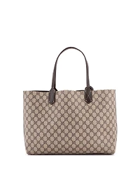 Pre-Owned Gucci Medium Reversible Tote Gg Coated Canvas with Leather