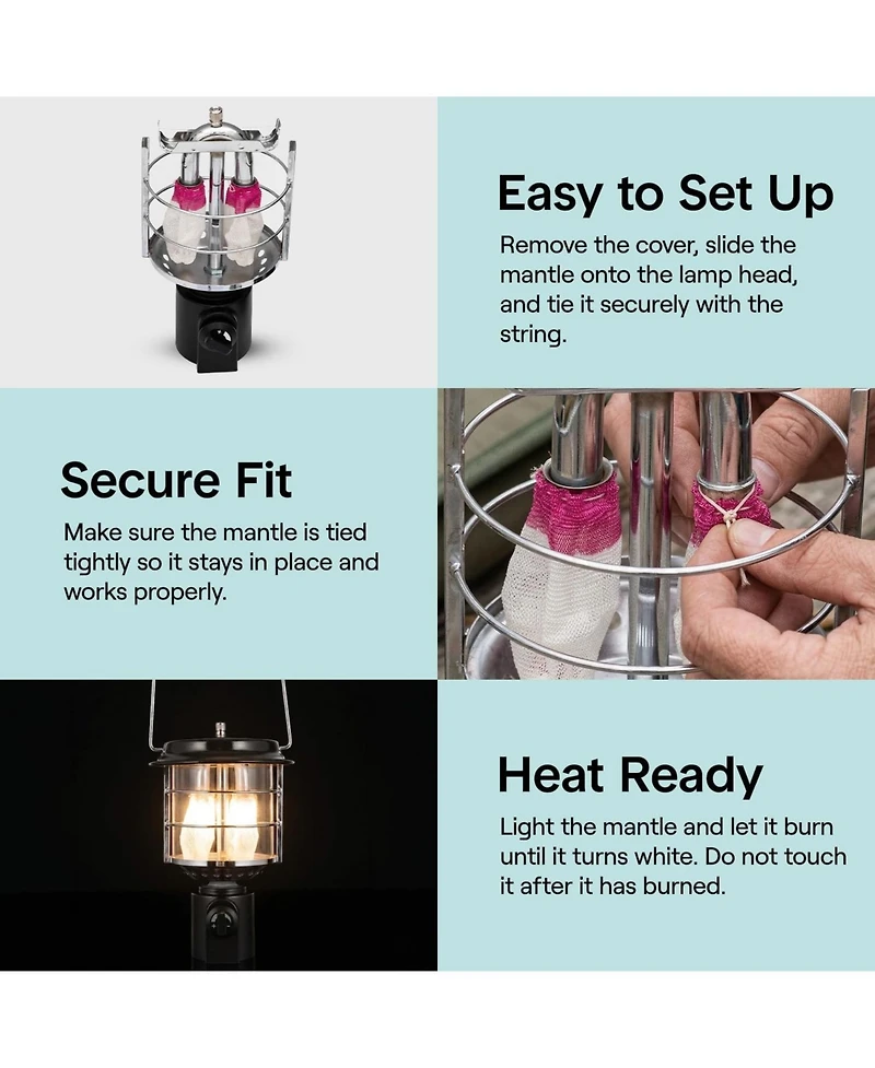 SereneLife Camping Lantern 1500 Lumens – Propane Outdoor Lantern with Adjustable Brightness and Easy Ignition for Camping and Emergencies