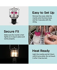 SereneLife Camping Lantern 1500 Lumens – Propane Outdoor Lantern with Adjustable Brightness and Easy Ignition for Camping and Emergencies