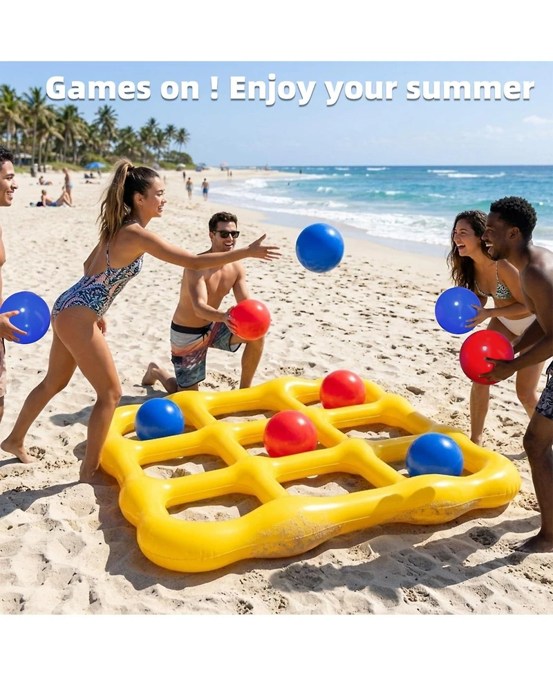 Gnuadz 10 Balls Giant Inflatable Tic Tac Toe Pool Game