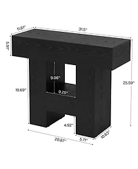Tribesigns Farmhous End Table, 2-Tier Narrow Side Table with Storage Shelf for Living Room, Rustic Wooden Sofa Side Tables and Nightstand