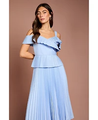 Coast Women's Pleated V-Neck Midi Dress
