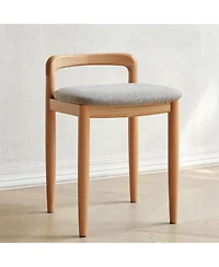sumyeg Solid Beech Wood Makeup Stool Bench for Bedroom Dining Room or Entryway