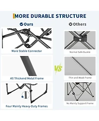 gaomon 1 Piece Aluminum Iron Folding Director Chair, Portable Outdoor Camping Chair