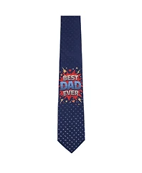 Trafalgar Men's Best Dad Ever Novelty Silk Necktie