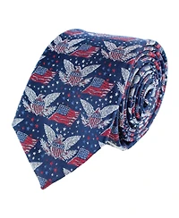 Trafalgar Men's Legacy Soars Patriotic Bald Eagle Silk Novelty Necktie