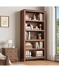homfan 71" Tall Bookshelf with Adjustable Shelves