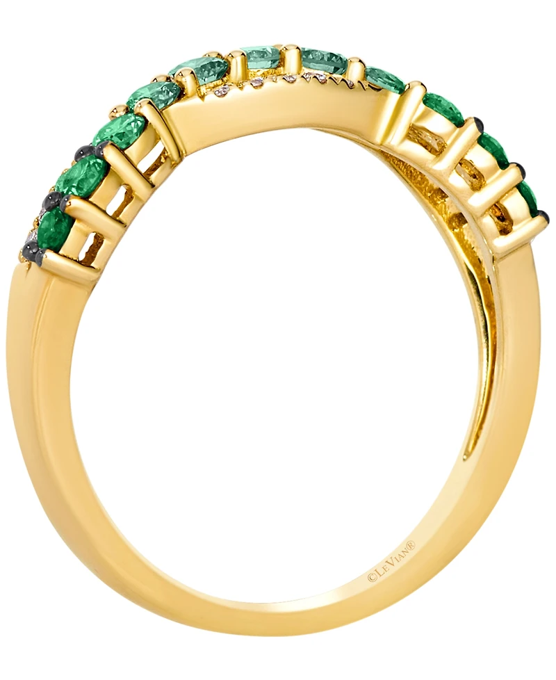 Le Vian Emerald Ombre (1/3 ct. t.w.) & Nude Diamond (0.09 ct. t.w.) Ring in 14k Honey Gold
