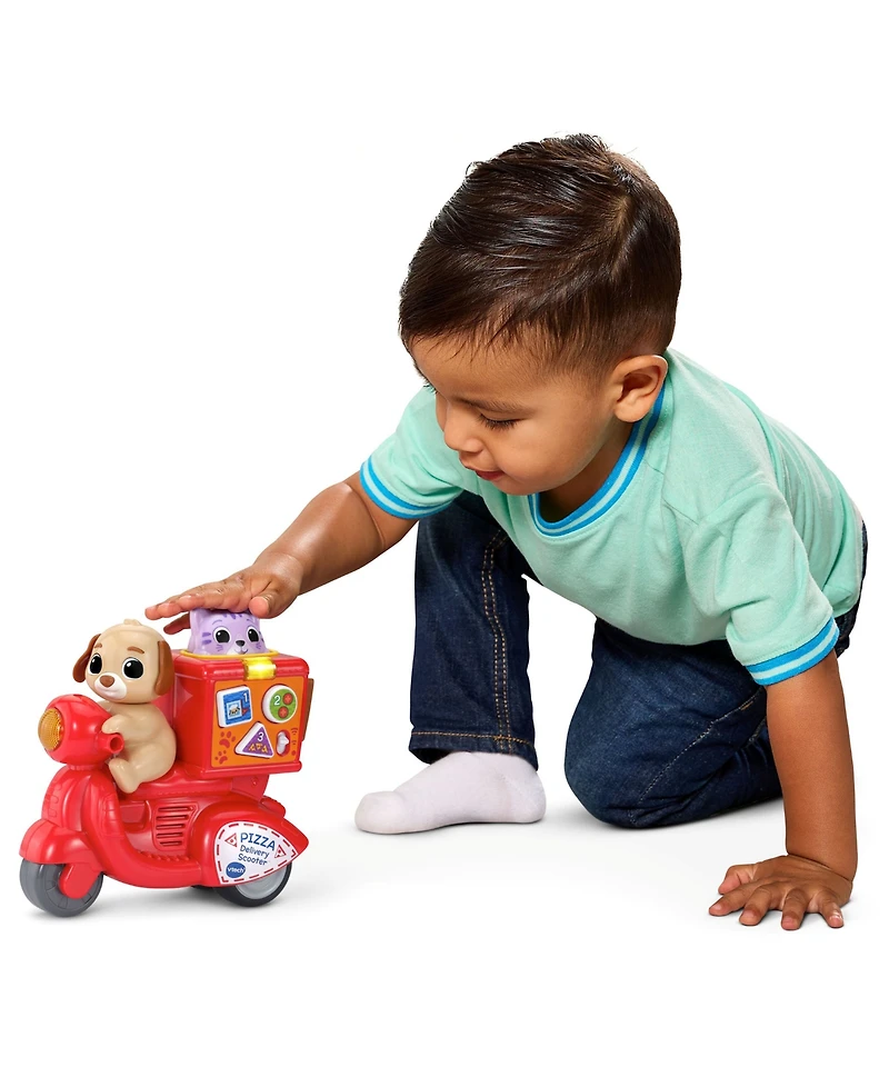 VTech Press & Roll Pizza Scooter Numbers, Shapes & Colors Learning Toy, Ages 12 Months+