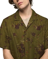 Lucky Brand Men's Printed Short-Sleeve Camp Collar Shirt
