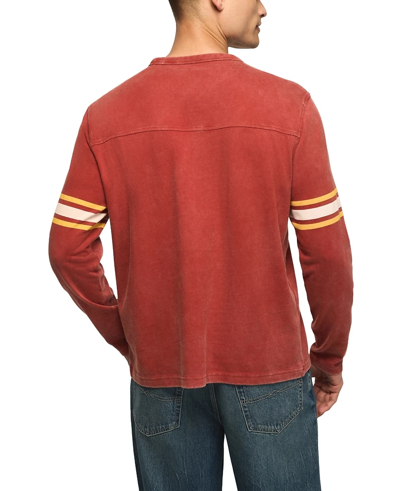 Lucky Brand Men's Long-Sleeve Football Crewneck T-Shirt
