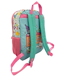 Accessory Innovations Boys' and Girls' Hello Kitty Backpack, Lunch Bag, Pencil Case and Carabiner Clip, 4 Pieces Set