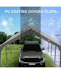 gaomon 10'x20' Carport Heavy Duty Car Canopy Uv Resistant Waterproof Portable Garage for Car, Boat, Party