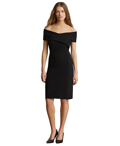 Lauren Ralph Women's Faille Off-the-Shoulder Cocktail Dress