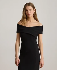 Lauren Ralph Women's Faille Off-the-Shoulder Cocktail Dress