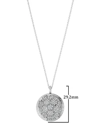 Macy's Lab-Grown Diamond (1 ct. t.w.) Fifa World Cup 2026 Pendant Necklace Yellow Gold Micron Sterling Silver (Also Silver)