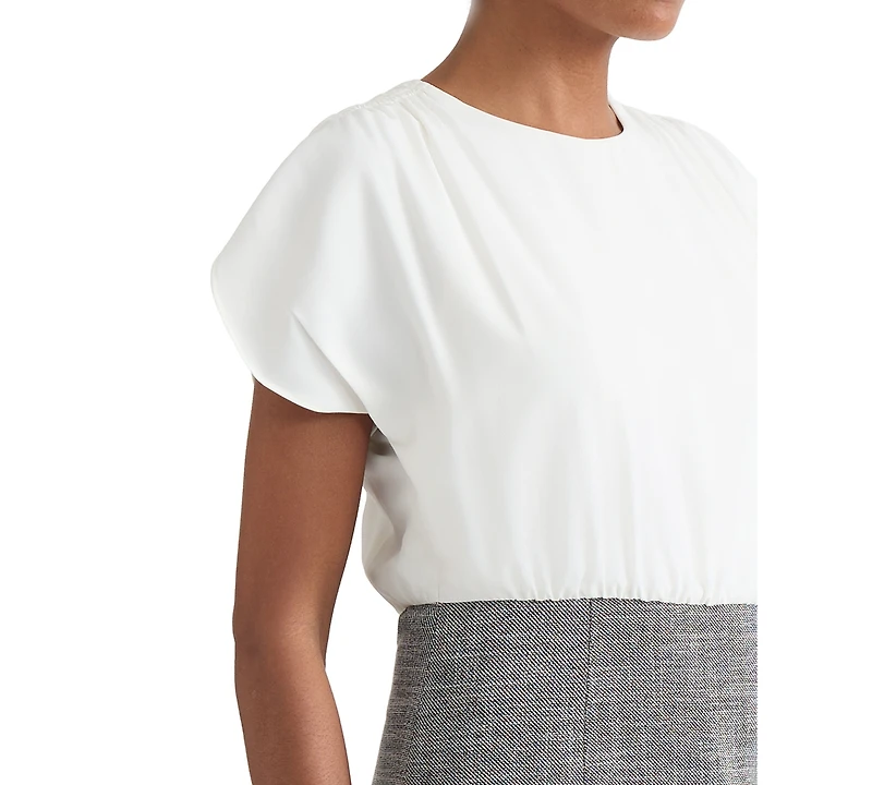 Kasper Women's Mixed-Media Tulip-Sleeve Sheath Dress