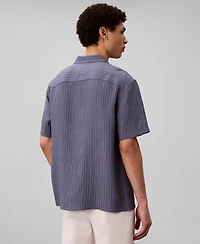 Calvin Klein Men's Yarn-Dyed Stripe Classic-Fit Shirt