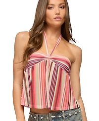 Edikted Women's Fernanda Striped Halter Top
