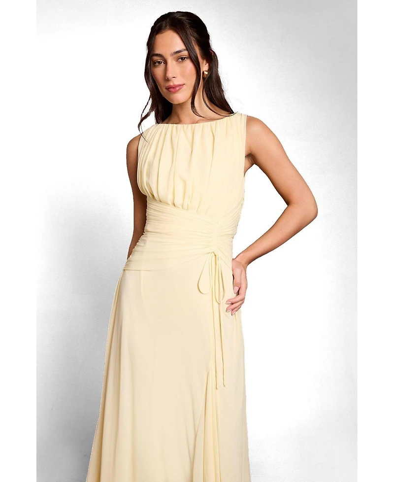 Coast Women's Mesh Ruched Waist Maxi Dress