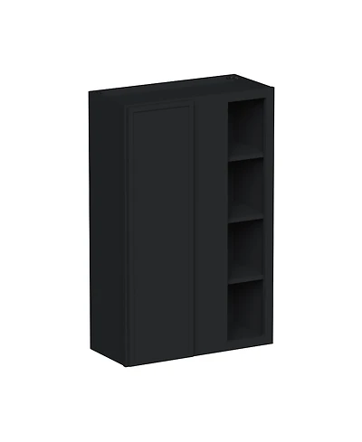 Boyel Living 42 Inch Height Standard Corner Wall Cabinets, Ready to Assemble Kitchen Cabinet with Solid Wood Frame, Soft-Close Slides and Hinge