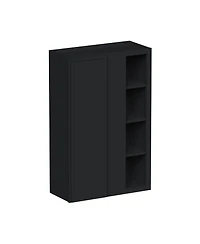 Boyel Living 42 Inch Height Standard Corner Wall Cabinets, Ready to Assemble Kitchen Cabinet with Solid Wood Frame, Soft-Close Slides and Hinge