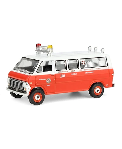 Greenlight 1/64 1969 Ford Econoline Ambulance, Los Angeles Fire Department, Fire and Rescue Series 5