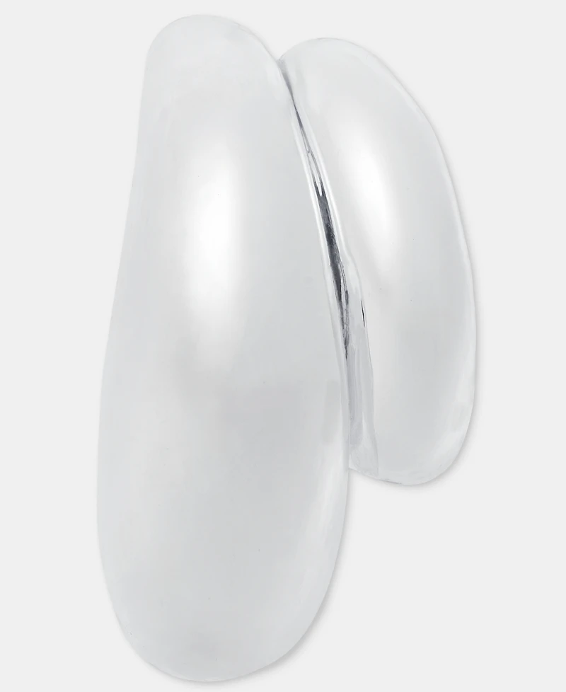 Anne Klein Puffy Double-Row C-Hoop Earrings