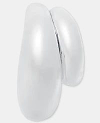 Anne Klein Puffy Double-Row C-Hoop Earrings