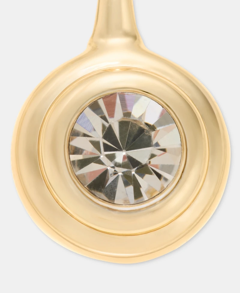 Anne Klein Crystal Bezel Drop Earrings