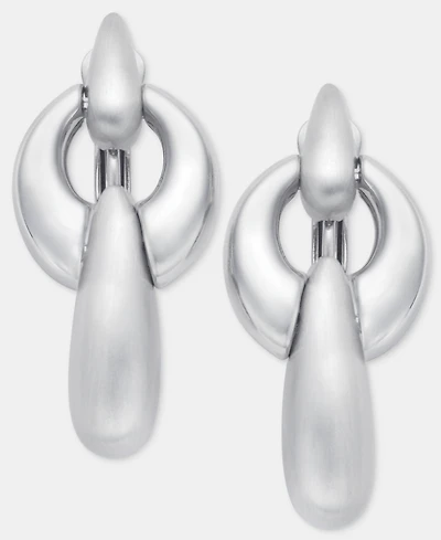 Anne Klein Puffy Linked Clip-On Linear Drop Earrings