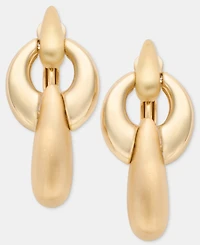 Anne Klein Puffy Linked Clip-On Linear Drop Earrings