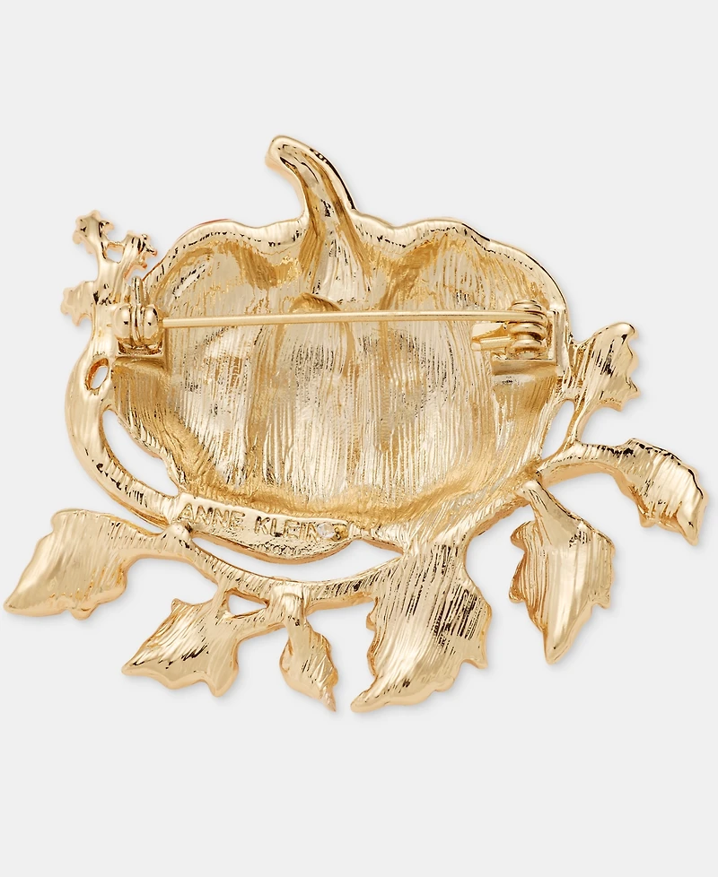 Anne Klein Pave Vined Pumpkin Pin