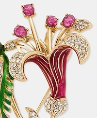 Anne Klein Crystal Lily Flower Pin