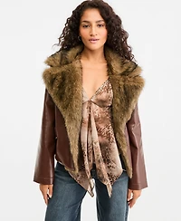 Madden Girl Juniors' Faux Leather Jacket