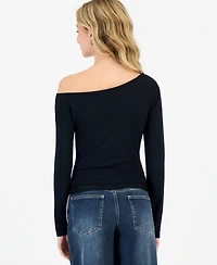 Sincerely Jules Juniors' Off-the-Shoulder Long-Sleeve Top