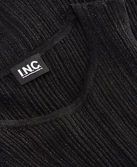 I.n.c. International Concepts Women's Sleeveless Crewneck Ribbed Cotton-Blend Sweater Tank, Macy's Exclusive