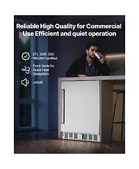 Vevor Outdoor Beverage Fridge Cooler Beer Refrigerator Indoor Outdoor