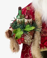 Holiday Lane Heritage African American Standing Santa with Wine, Macy's Exclusive