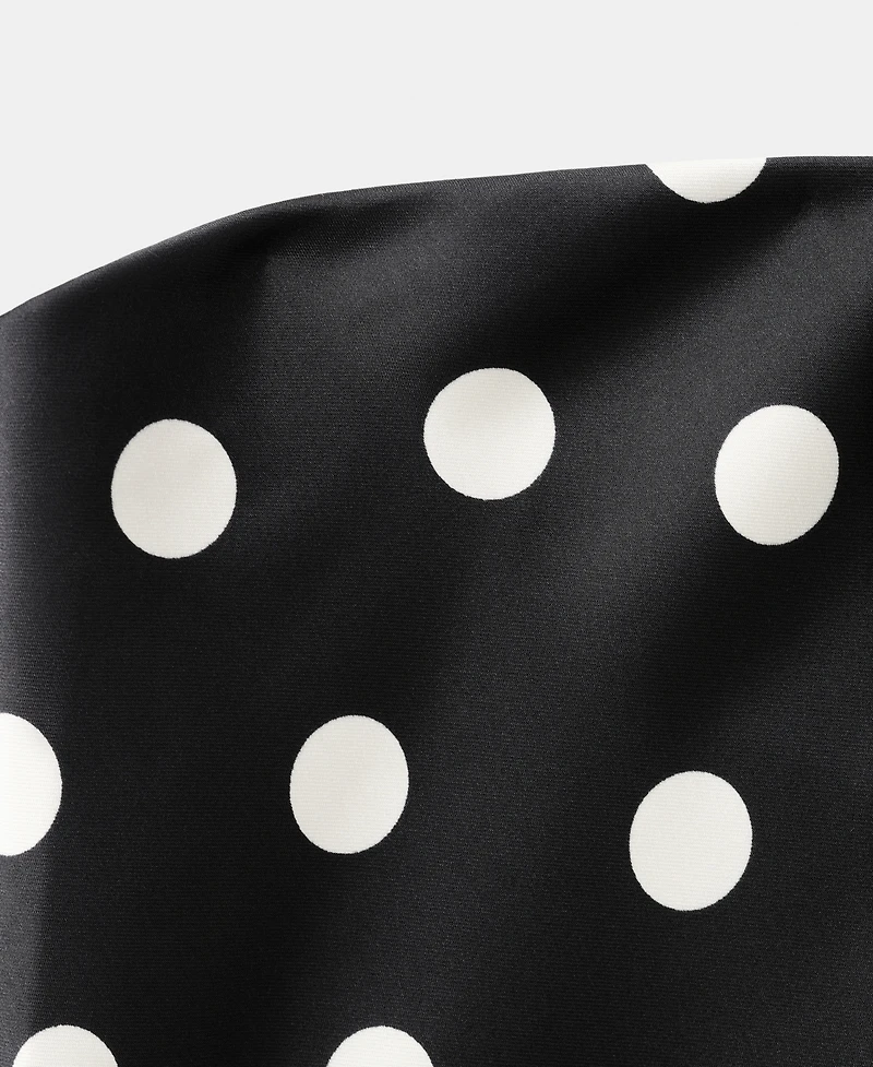 Mango Women's Polka-Dot Satin-Finish Dress