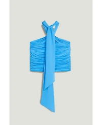 Nocturne Women's Cut-Out Draped Blouse