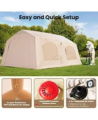 Aboron Inflatable Suv Tent for Camping with Large Awning Pu 3000mm Waterproof Oxford Portable Tailgate Blow Up Tent for Suv Car Jeep