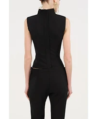 Nocturne Women's Braid-Trim Bustier Top with Built-In Bra