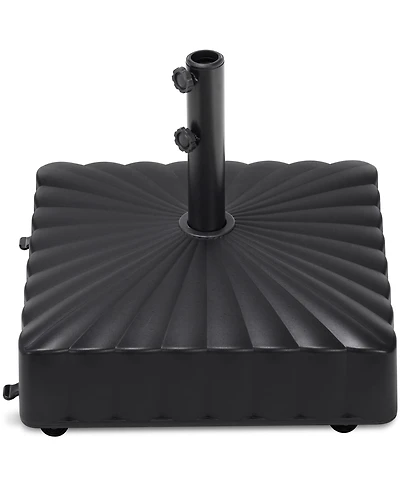 Best Choice Products Fillable Mobile Umbrella Base Heavy Duty Market Stand w/ Wheels, Locks, 123lb Capacity