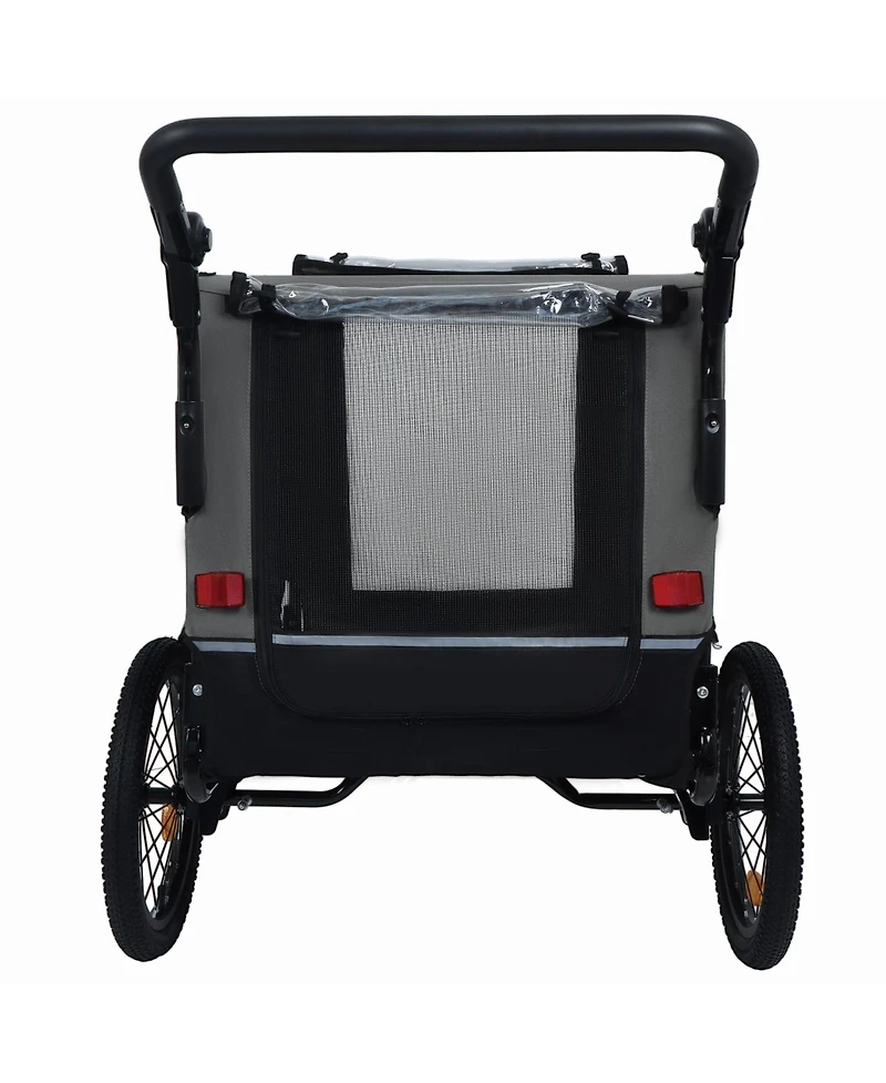 Streamdale Furniture Extra Large 2 in 1 Pet Bike Trailer and Stroller Up to 88 lbs